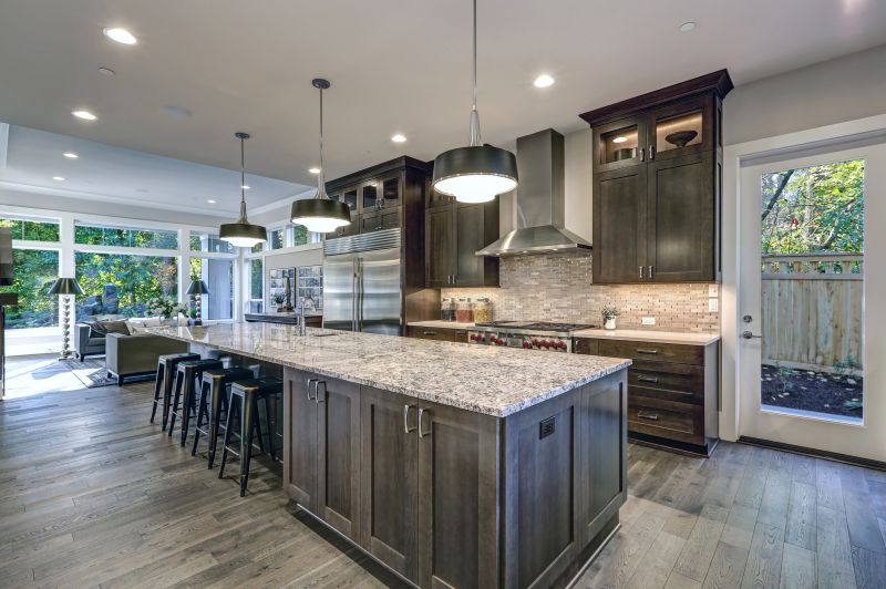 Granite Island in a Bright Kitchen